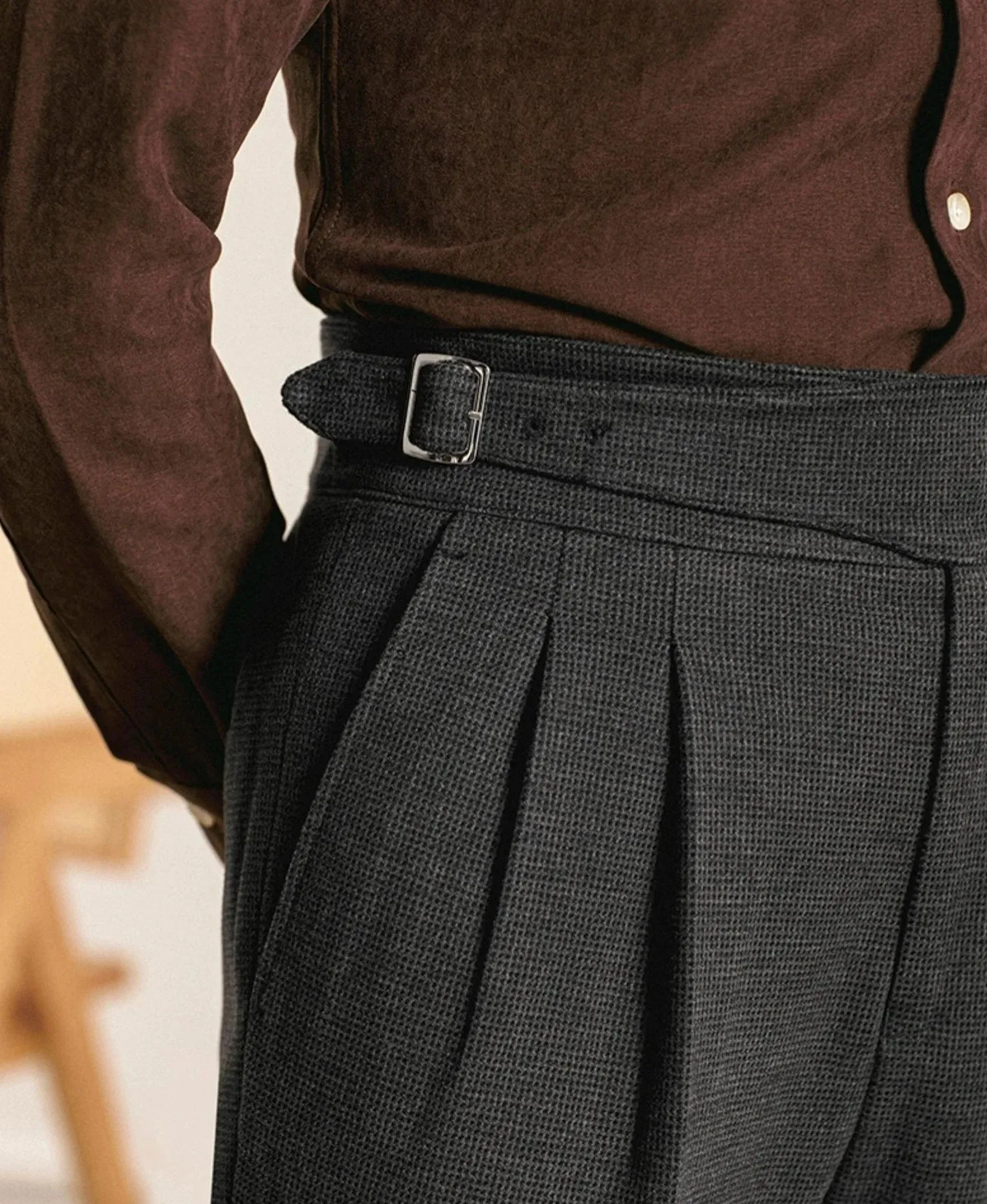 Office high waist gentleman trousers