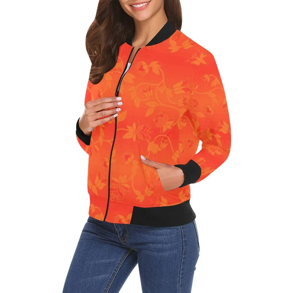 Orange Days Orange Carrying Their Prayers Bomber Jacket for Women