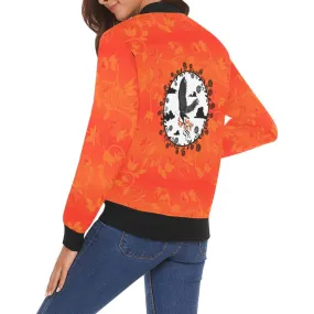 Orange Days Orange Carrying Their Prayers Bomber Jacket for Women