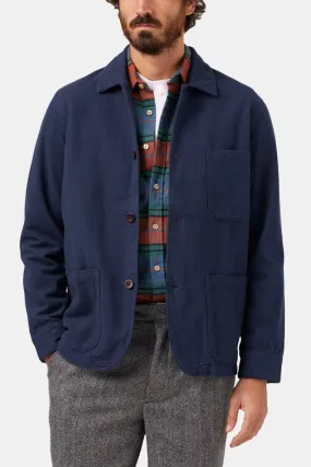 Portuguese Flannel Labura Heavy Flannel Jacket (Blue)