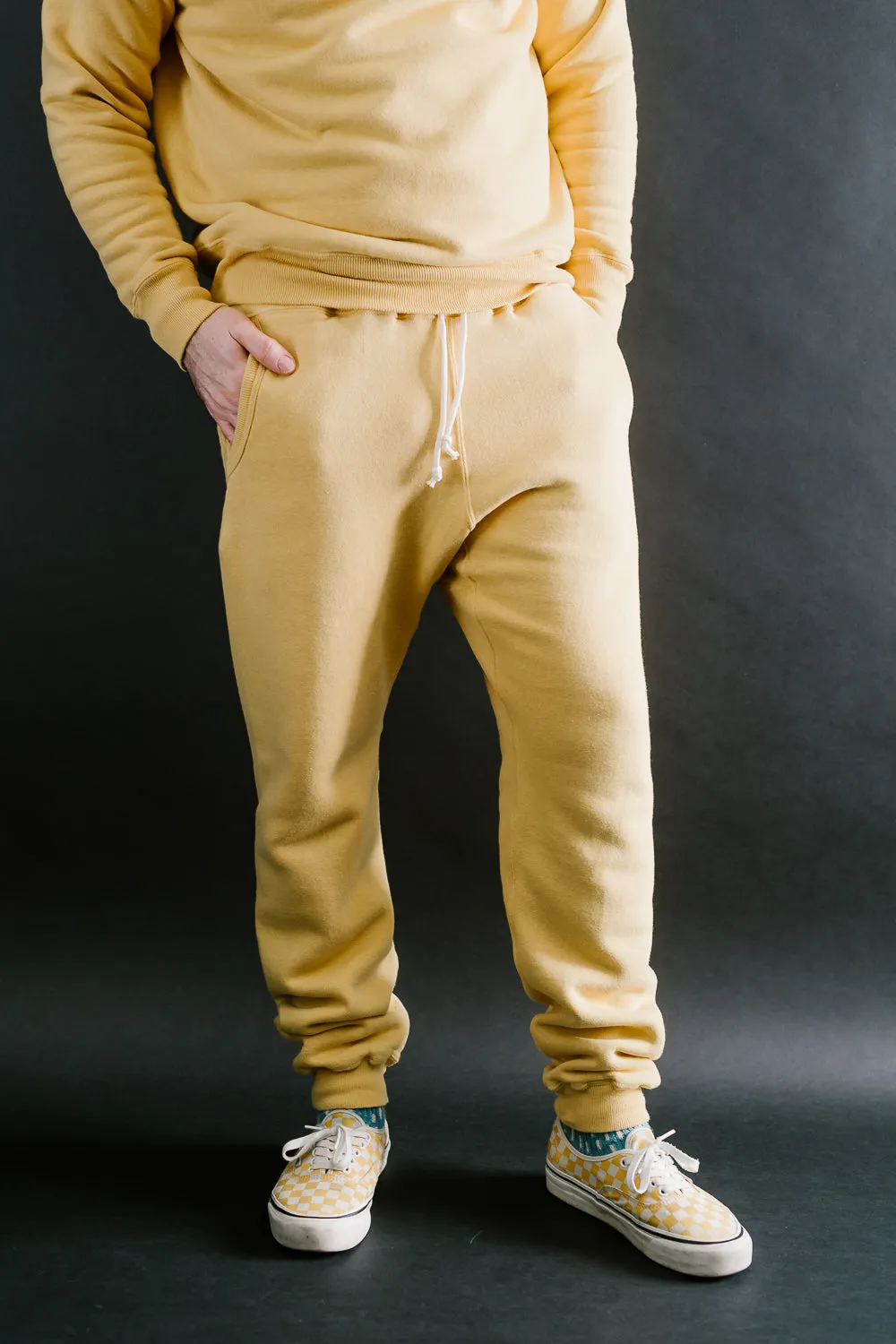 "Tsuriami" Loop Wheel Sweatpants - Citrus