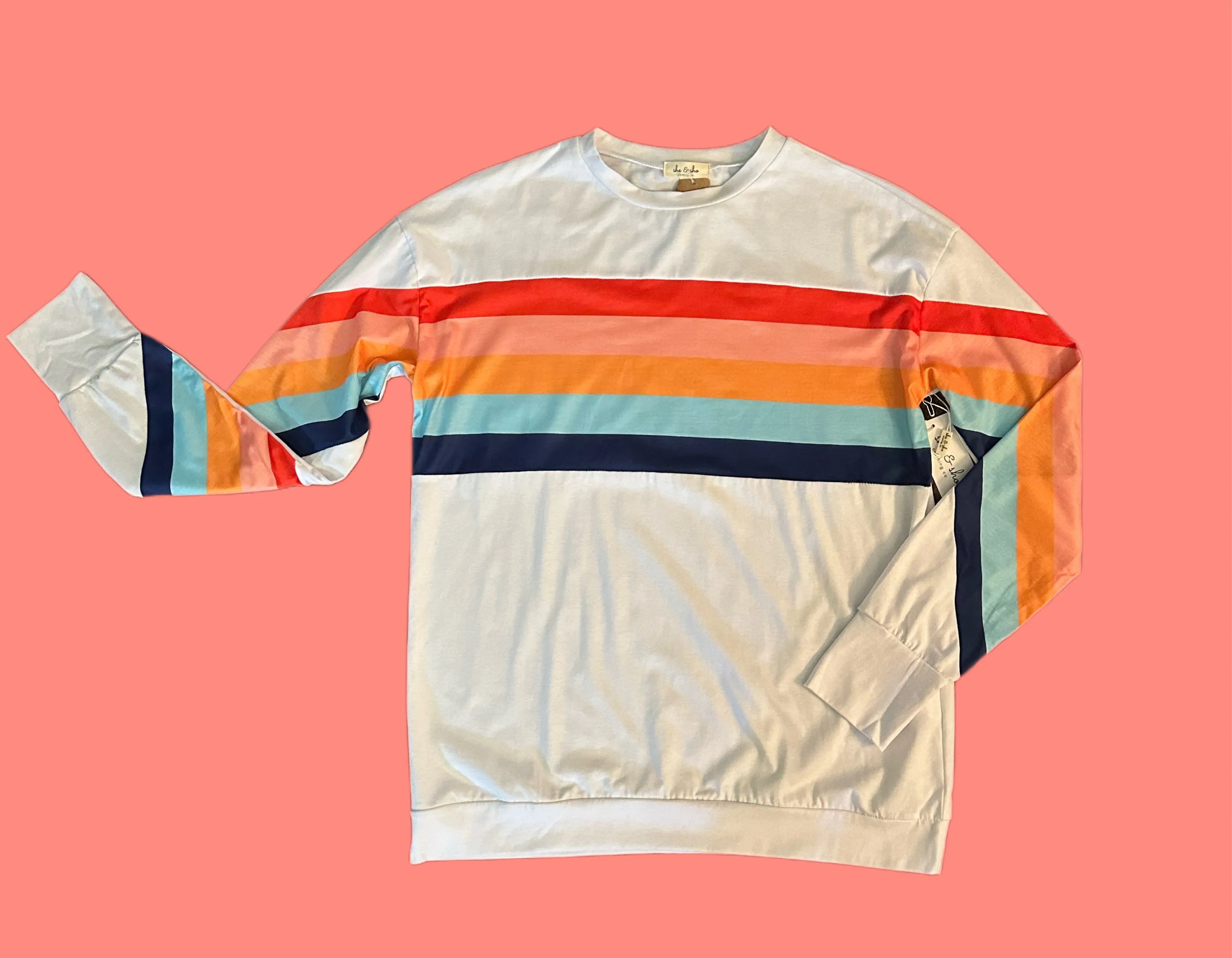 Rainbow Ribbon Stripe Top