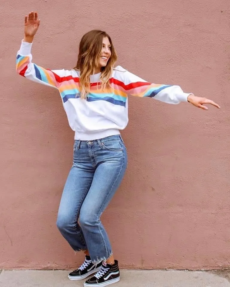 Rainbow Ribbon Stripe Top