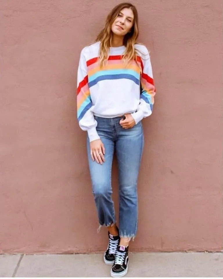 Rainbow Ribbon Stripe Top