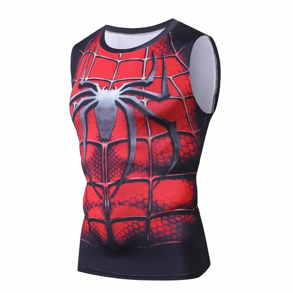 Red SPIDERMAN Compression Tank Top