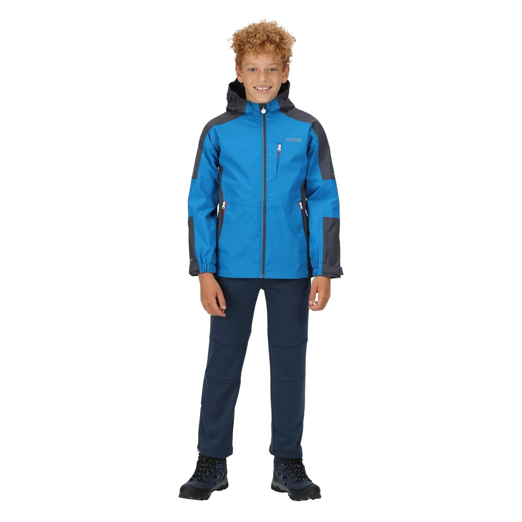 Regatta Kids Calderdale II Waterproof Hooded Zip Pocket Jacket