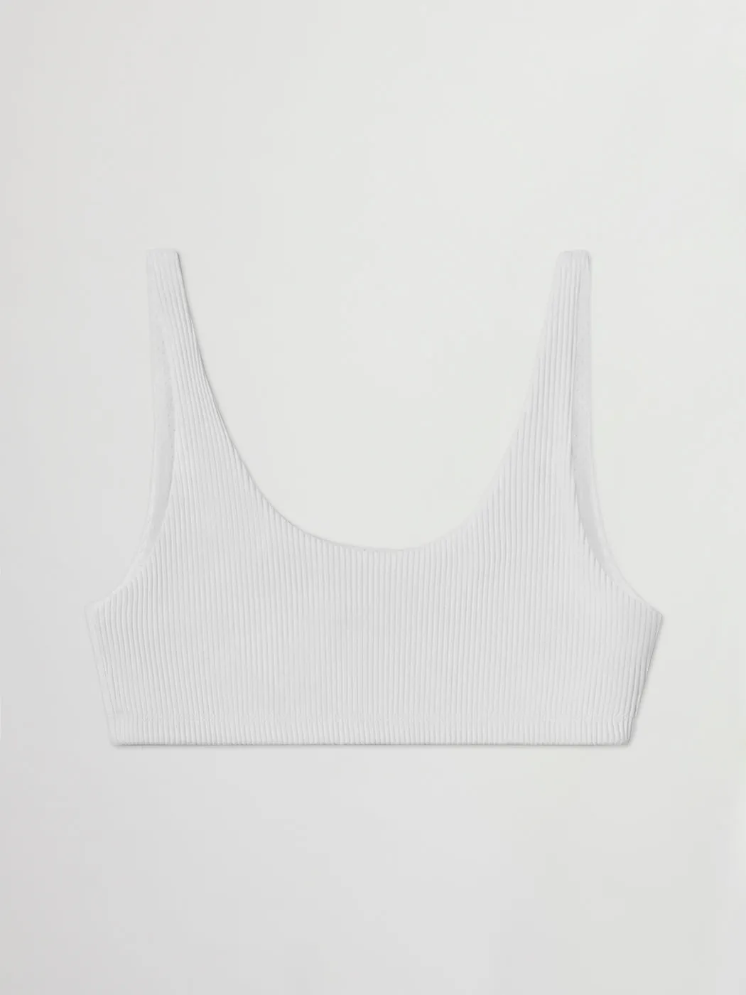 Ribbed Bra - White