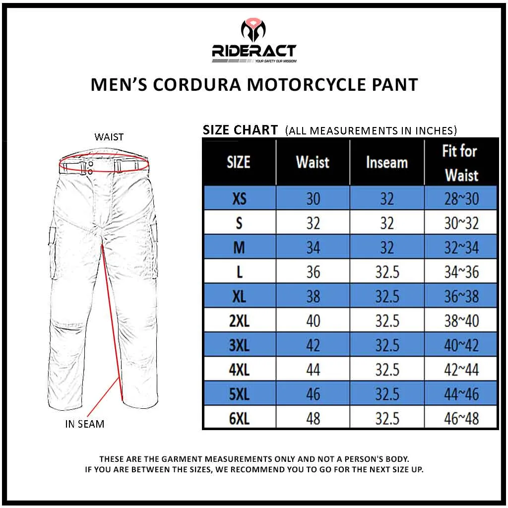 RIDERACT® Cordura Waterproof Motorcycle Pant TARZAN Camouflage Grey