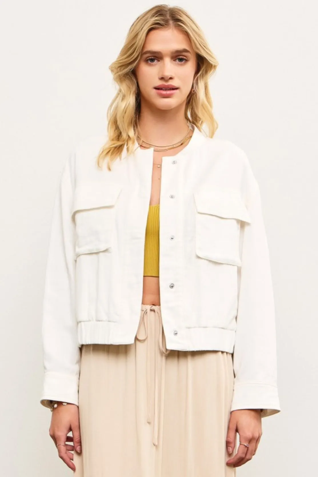 Roxanna Front Patch Bomber Jacket