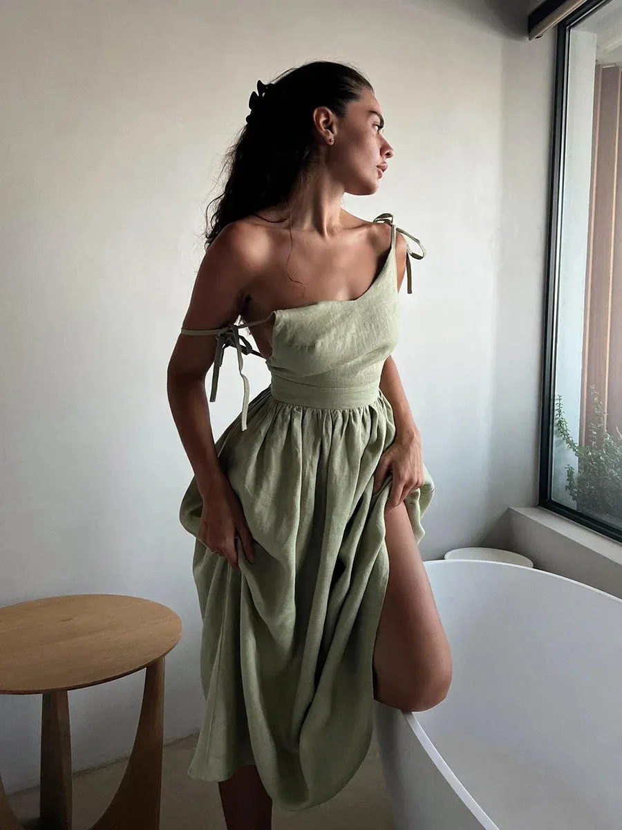 Sexy Backless Beach Dress For Women V Neck Splice Folds Long Dresses Womens Party Elegant Bandage Maxi Sundress Female