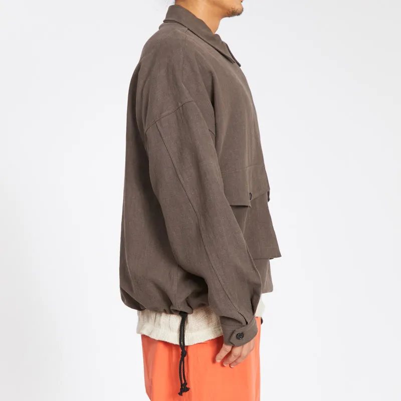 Skiff Pullover Jacket - Brown Ramie