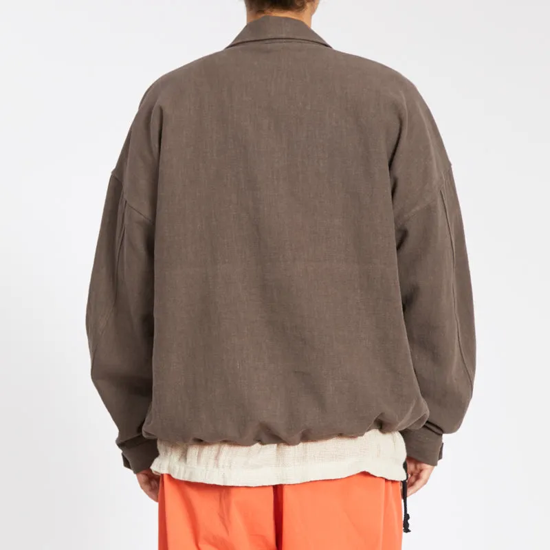 Skiff Pullover Jacket - Brown Ramie