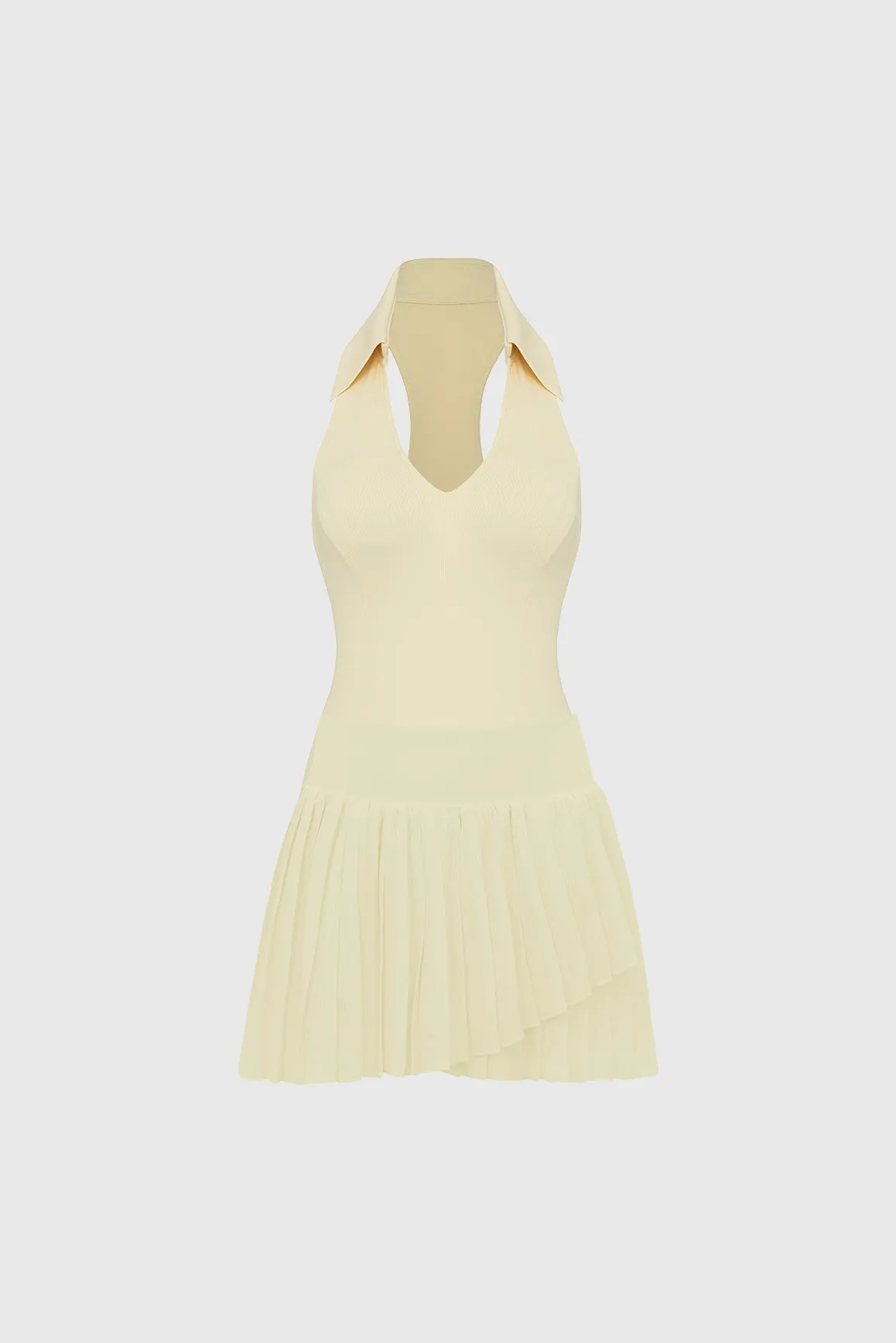 Sleeveless Polo Tank Top   WISKII Pleated Skirts