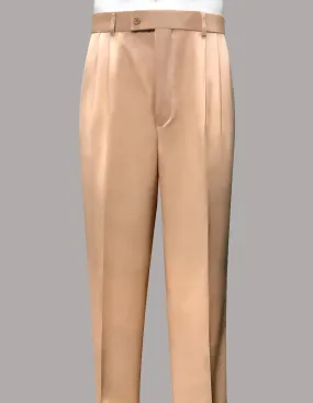 SLIM FIT FLAT FRONT DRESS PANTS, SUPER 150'S ITALIAN FABRIC | PA-200A-Peach