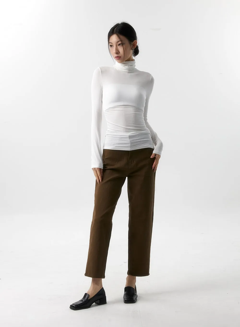 Slim Fit Turtle Neck Top IS320