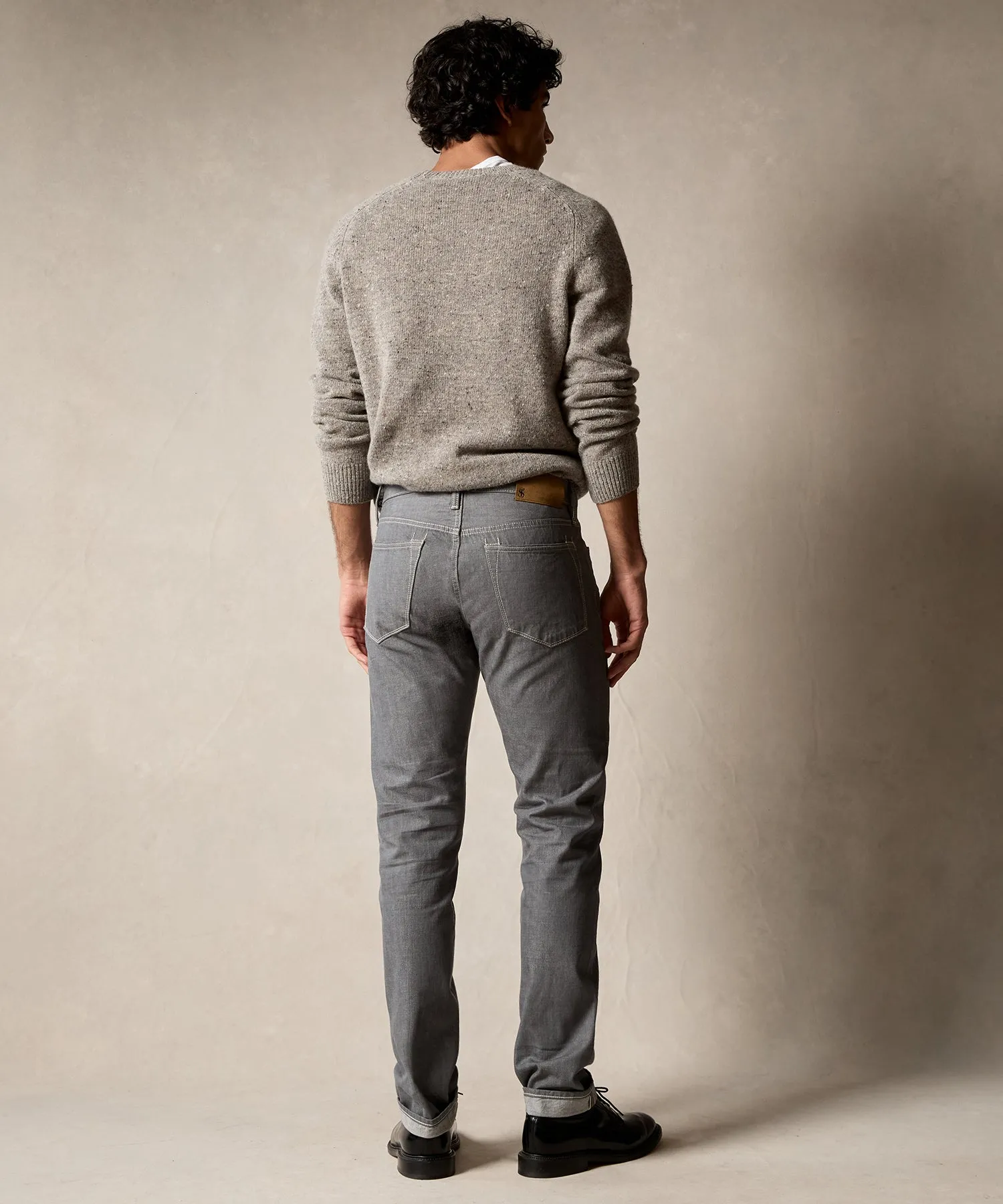 Slim Lightweight Japanese Selvedge Jean in Light Charcoal