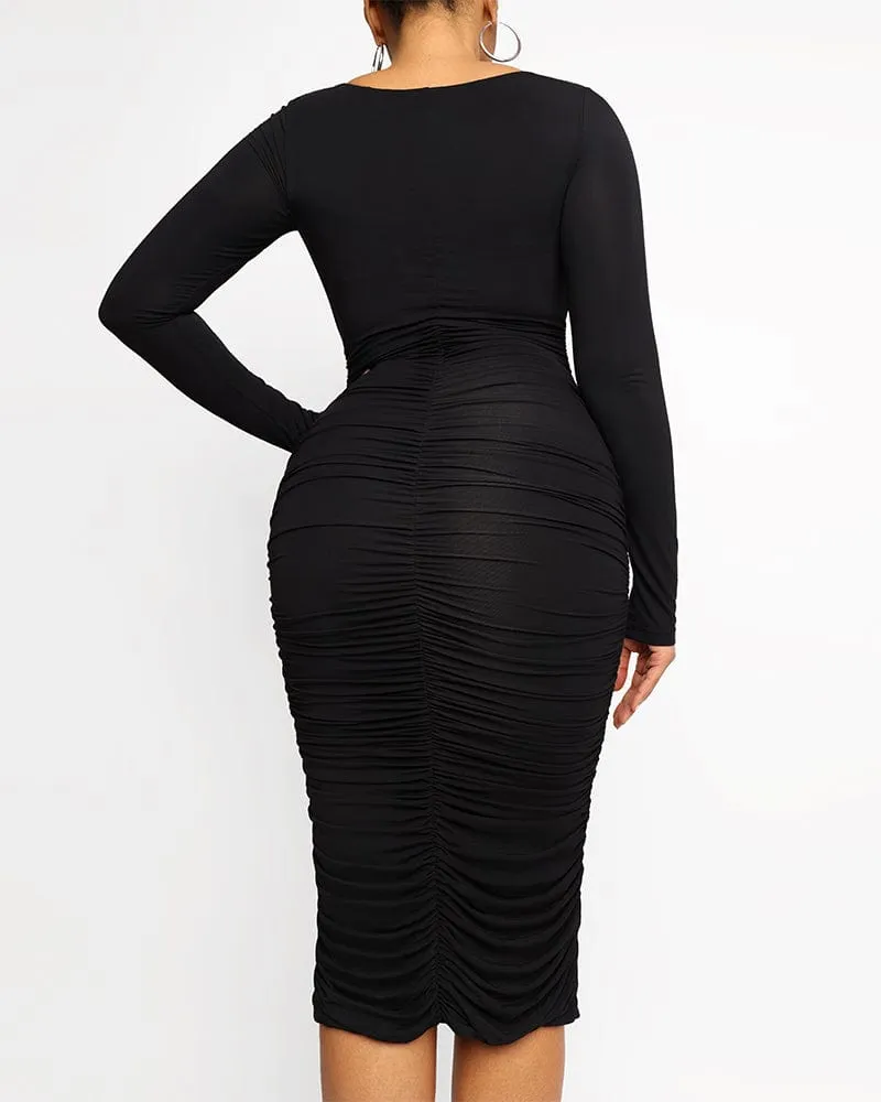 Smooth Ruched Shaping Dress