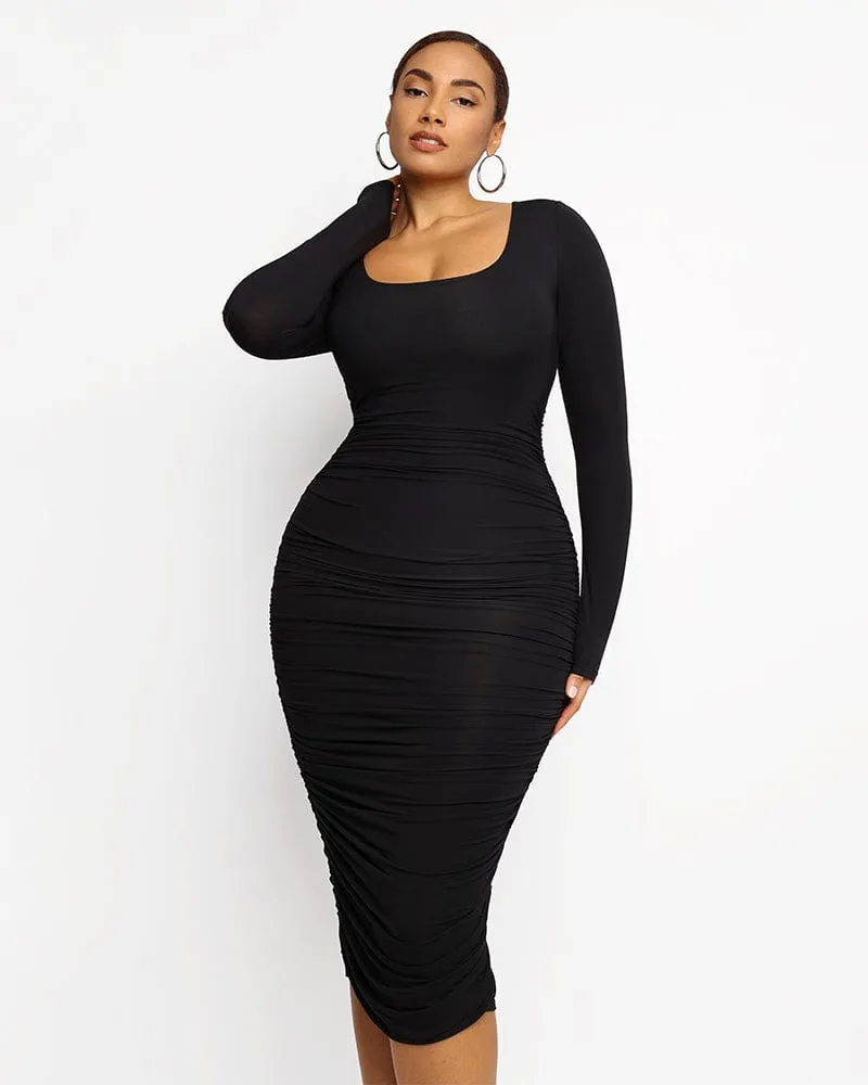 Smooth Ruched Shaping Dress