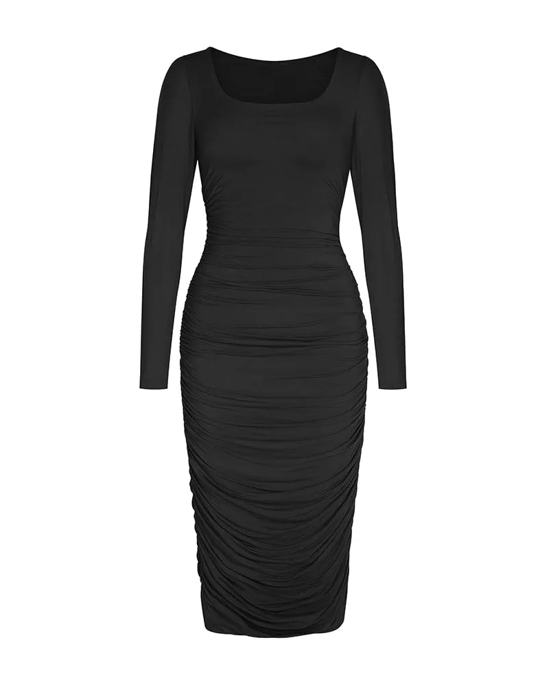 Smooth Ruched Shaping Dress