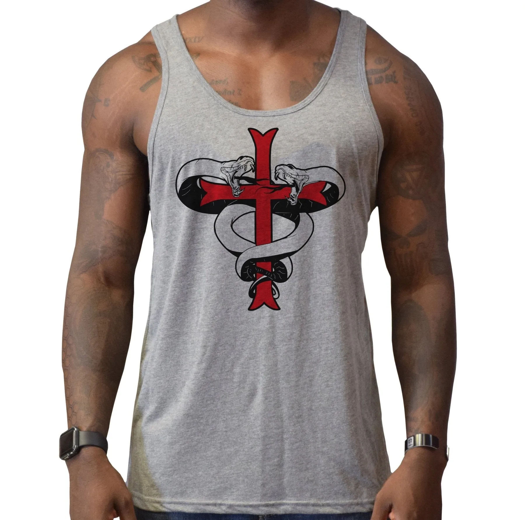 Snake Crusader Cross Men's Tank