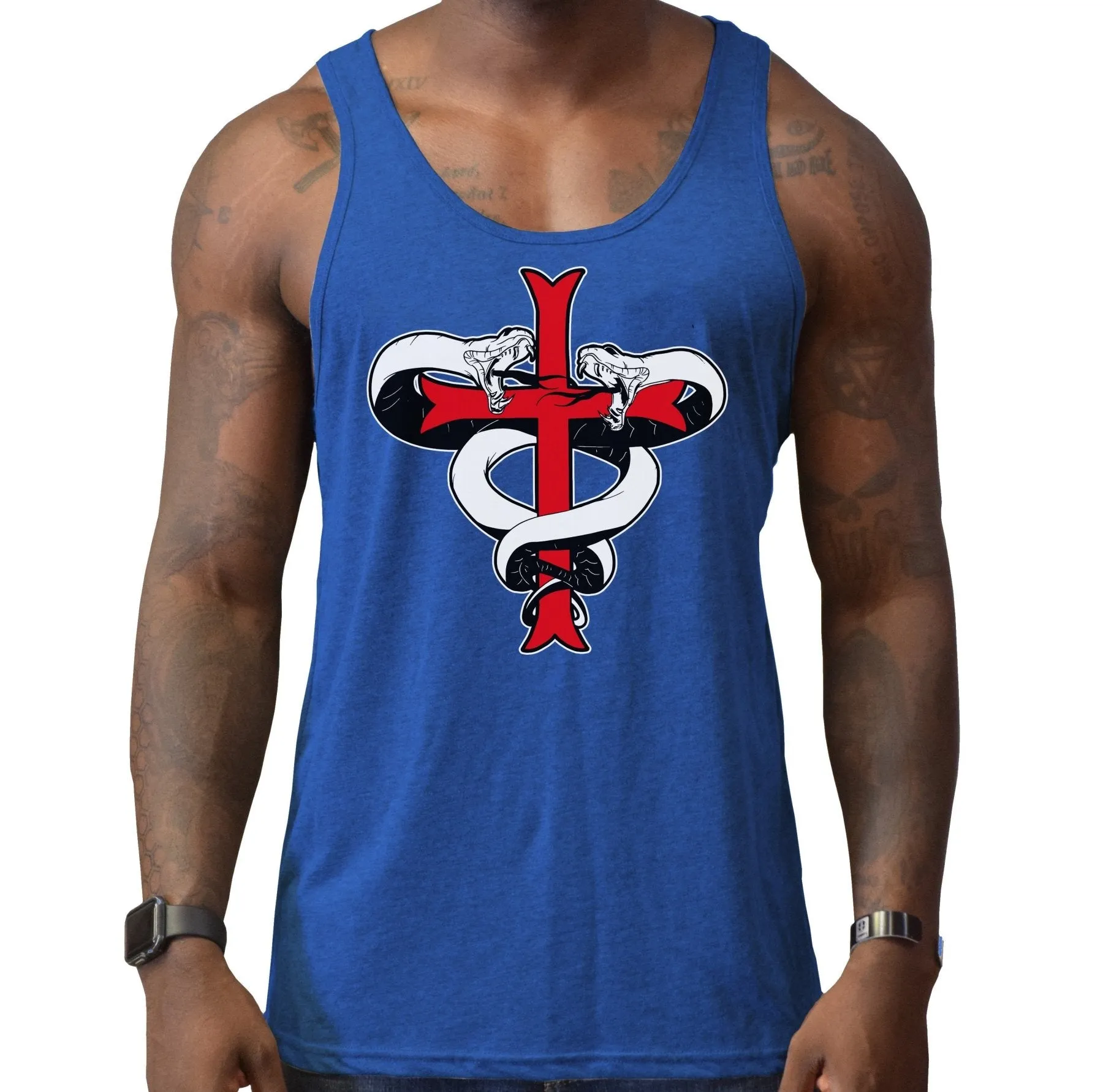 Snake Crusader Cross Men's Tank