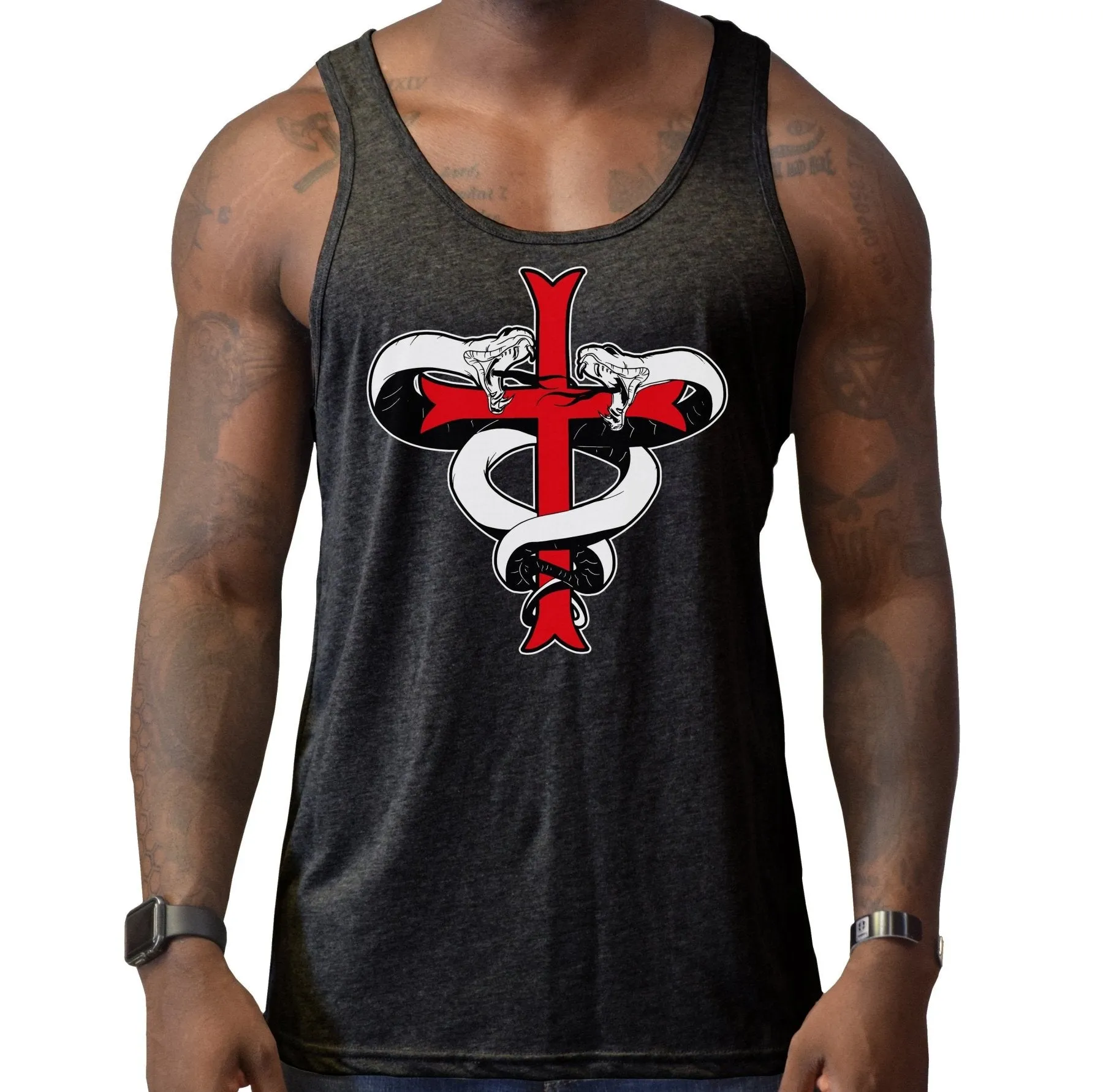 Snake Crusader Cross Men's Tank