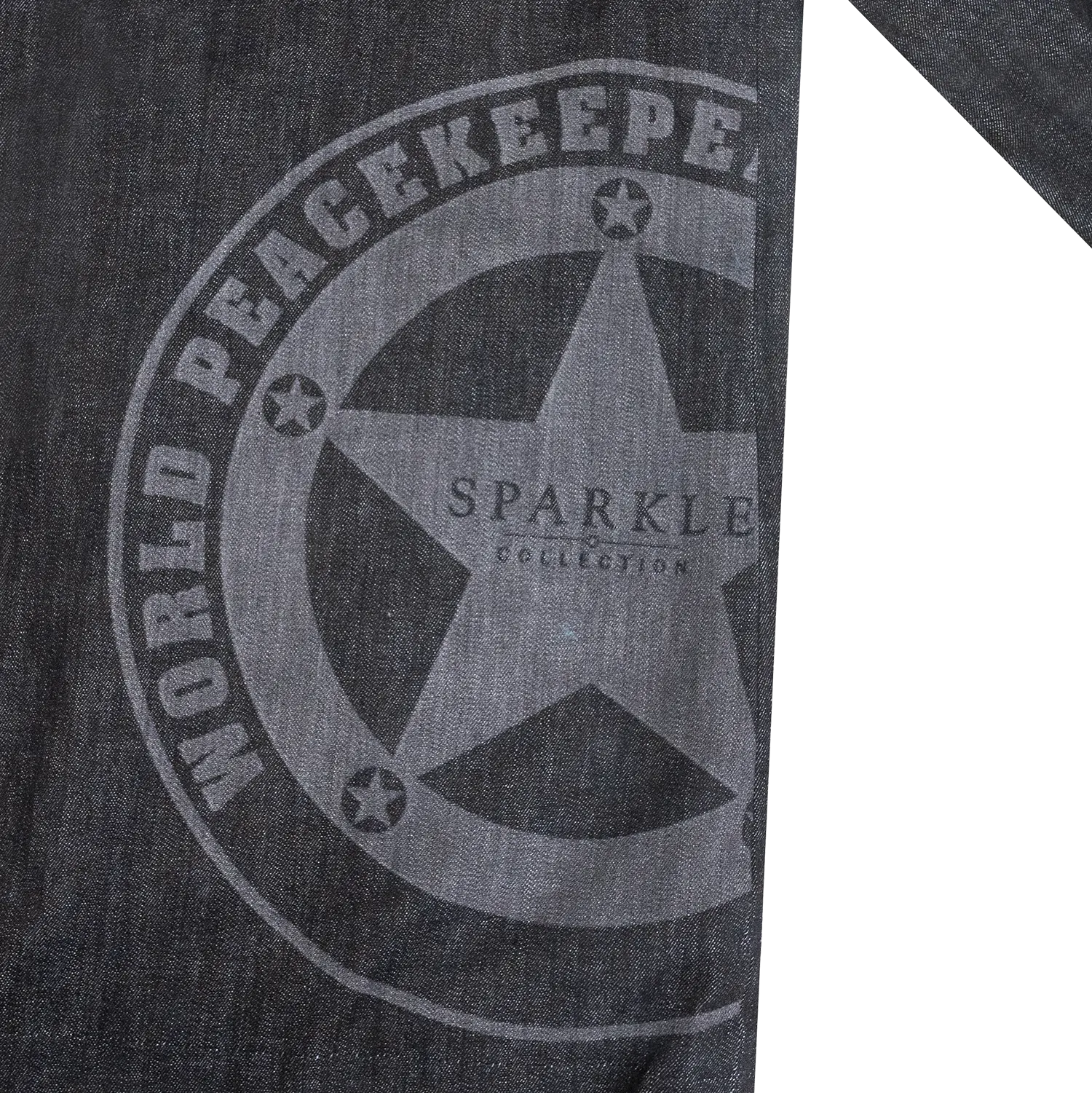 SPARKLE COLLECTION x World Peacekeepers【PROSPERITY COINS】Eco-Denim Tang Jacket with 100% Silk Lining