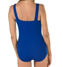 Speedo Shirred Tank Plus Sized One-Piece