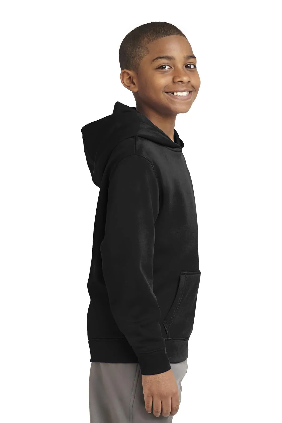 Sport-Tek® Youth Sport-Wick® Fleece Hooded Pullover. YST244