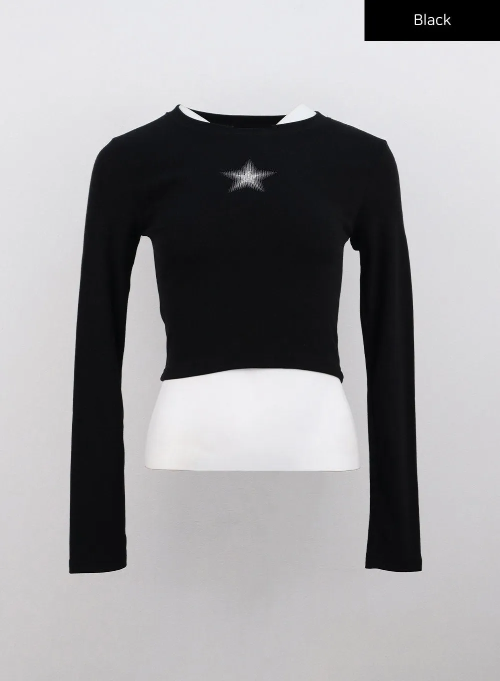 Star Graphic Long Sleeve Slim Fit Tee CG315