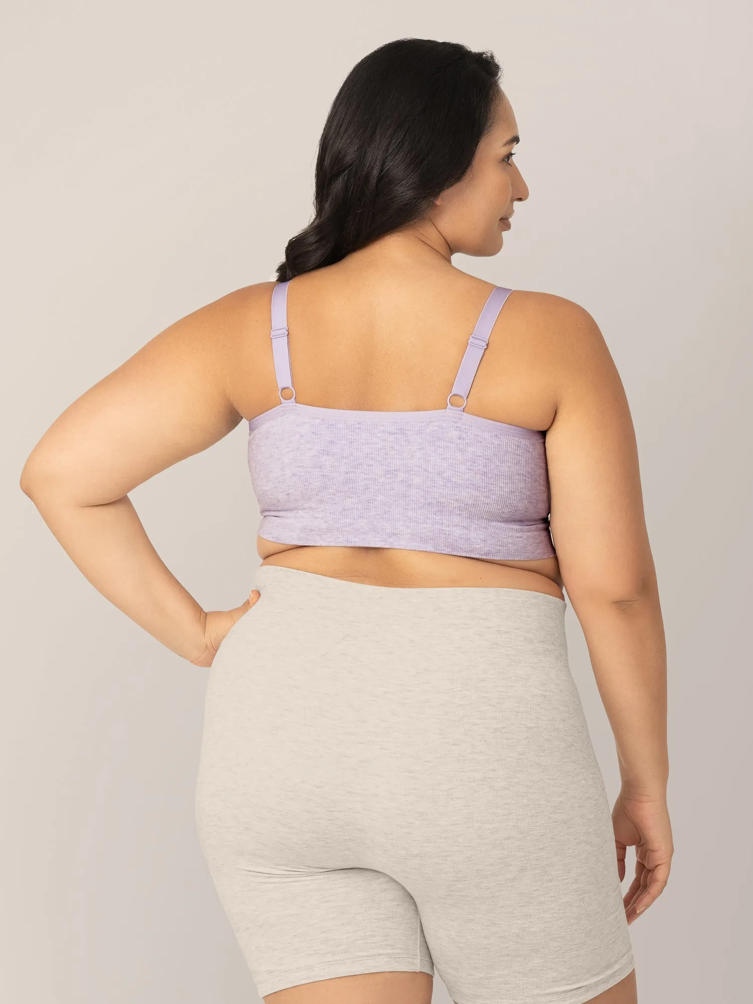 Sublime® Bamboo Hands-Free Pumping Lounge & Sleep Bra | Lavender Heather