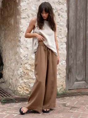 Sundara Linen Pants Desert Sand