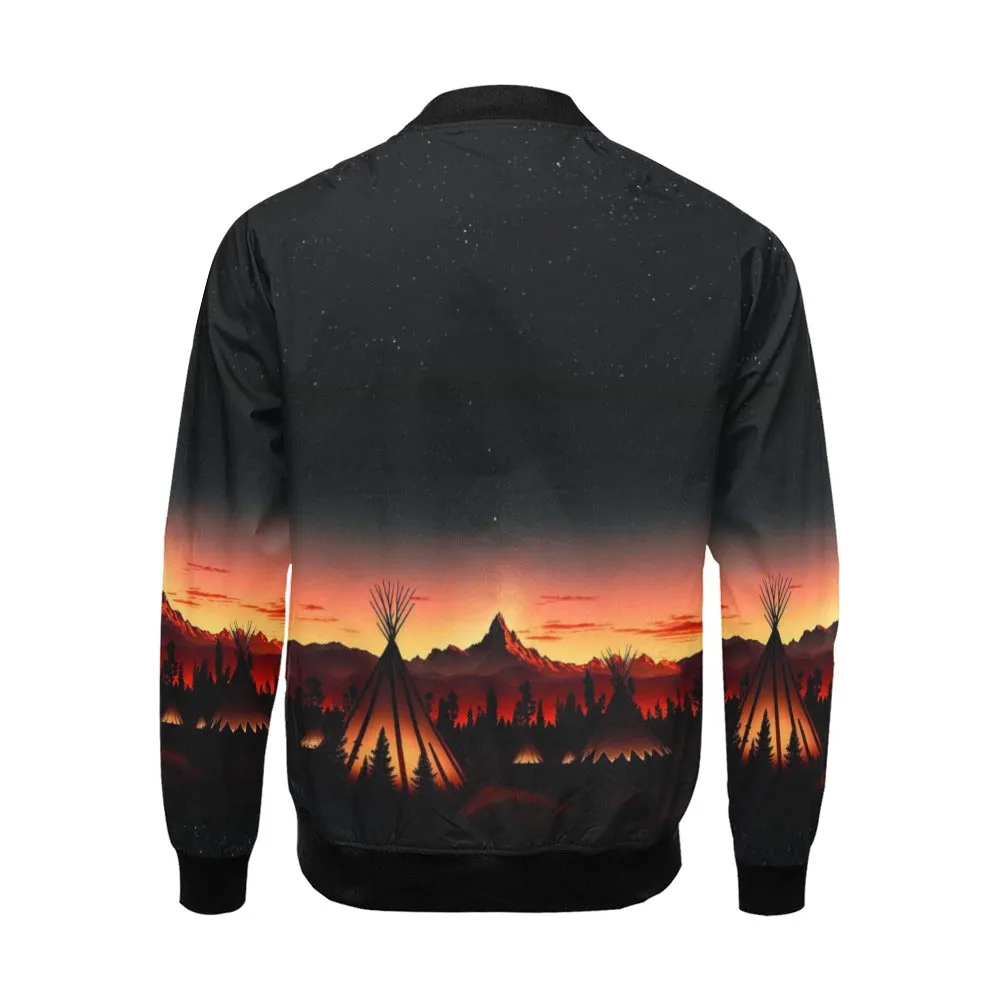 Sunset Tipis Bomber Jacket for Men