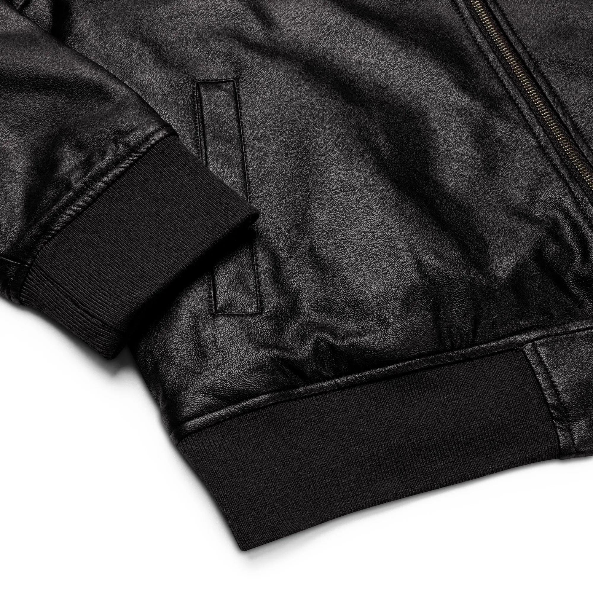 Swallow | unisex faux leather bomber jacket