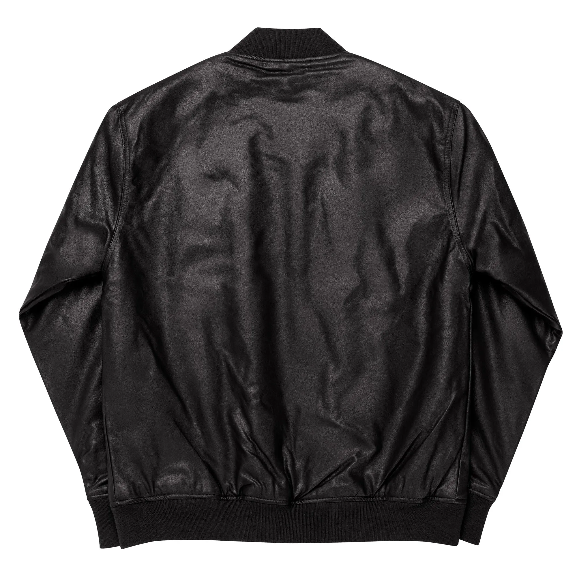 Swallow | unisex faux leather bomber jacket