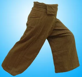 Thai Fisherman Yoga Massage 3/4 Pants BROWN