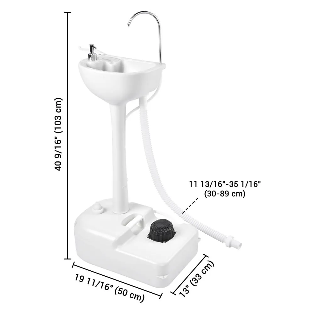 TheLAShop 4.5Gal Portable Hand Wash Station 6.3Gal Waste Water Tank