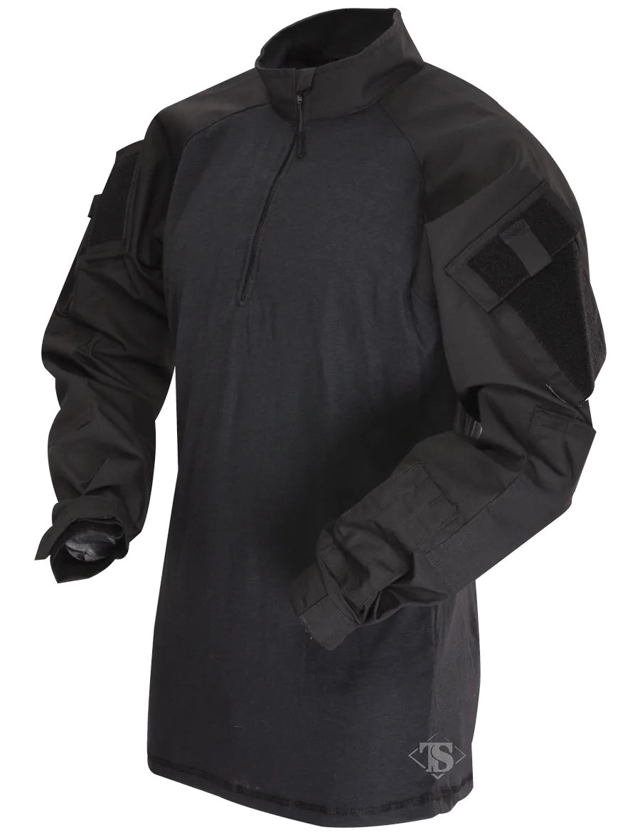 *T.R.U.® 1/4 ZIP COMBAT SHIRT- Black/Black (2566)