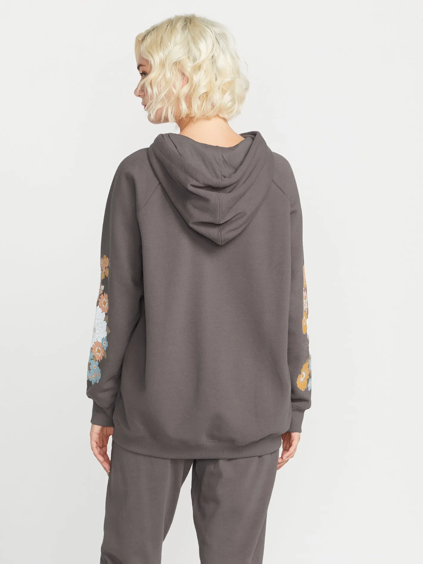 Truly Stoked Boyfriend Hoodie - Slate Grey