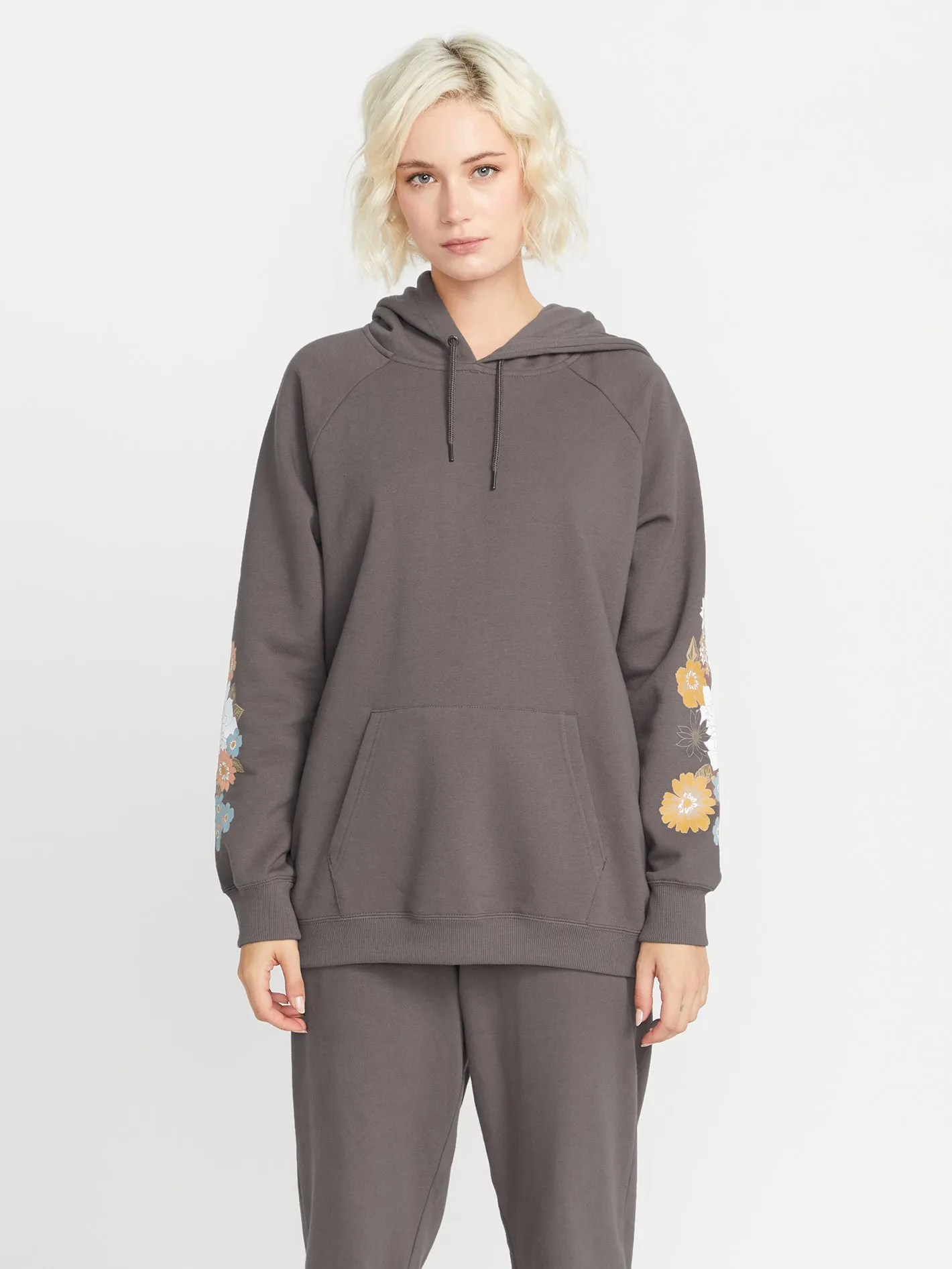 Truly Stoked Boyfriend Hoodie - Slate Grey