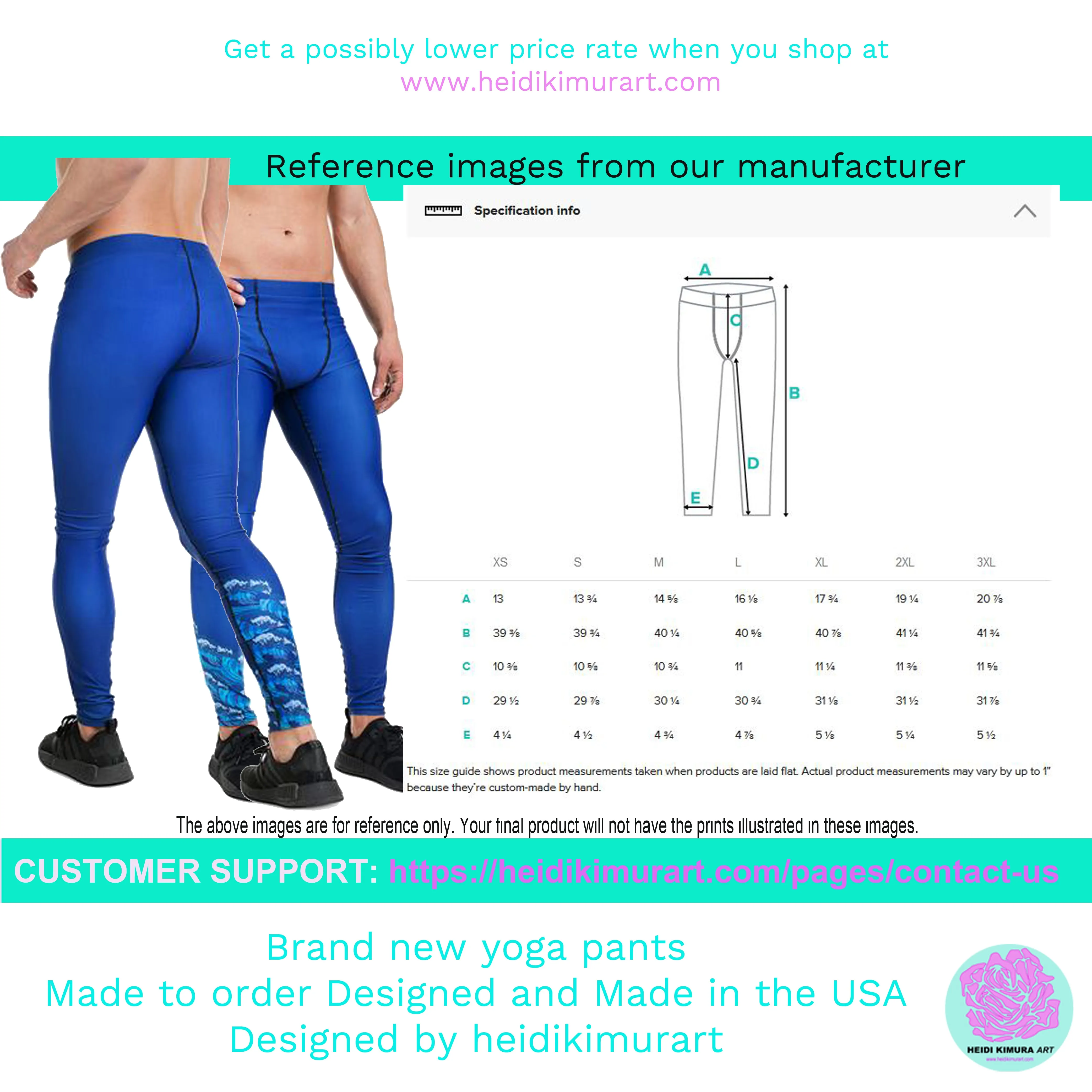 Turquoise Blue Stripes Men's Leggings, Modern Vertically Stripes Meggings-Made in USA/EU