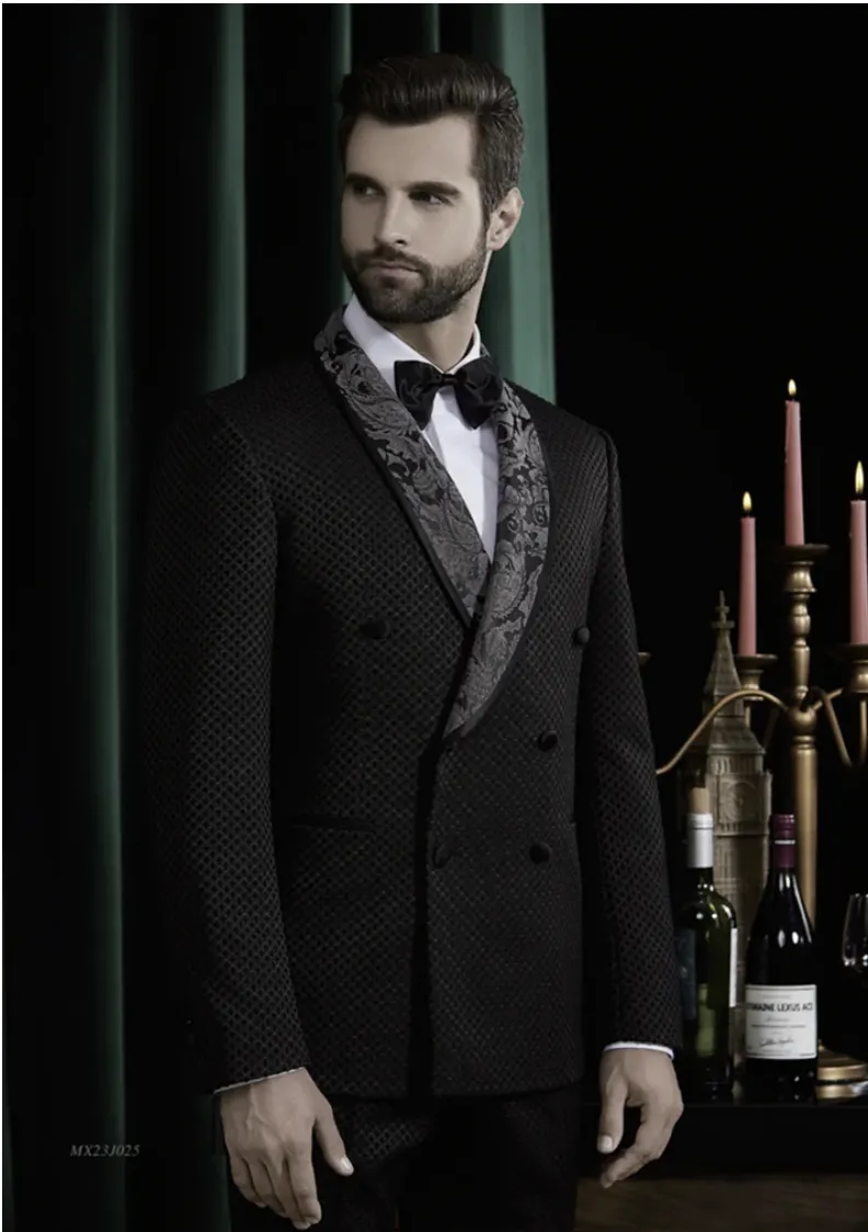 Tuxedo Black Textured Jacquard Jacket / Style Number J39160/200