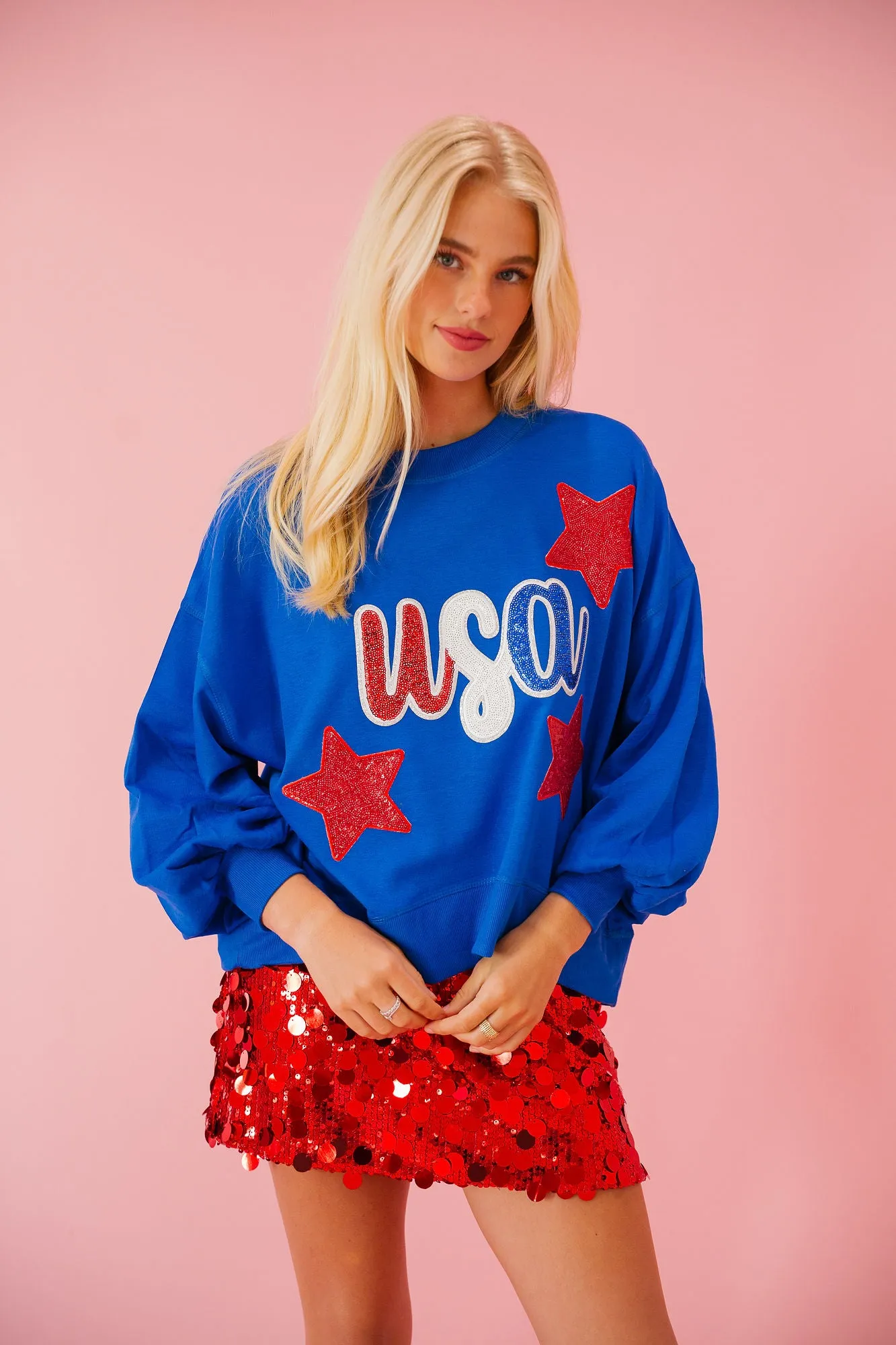 USA PATCH ROYAL PULLOVER