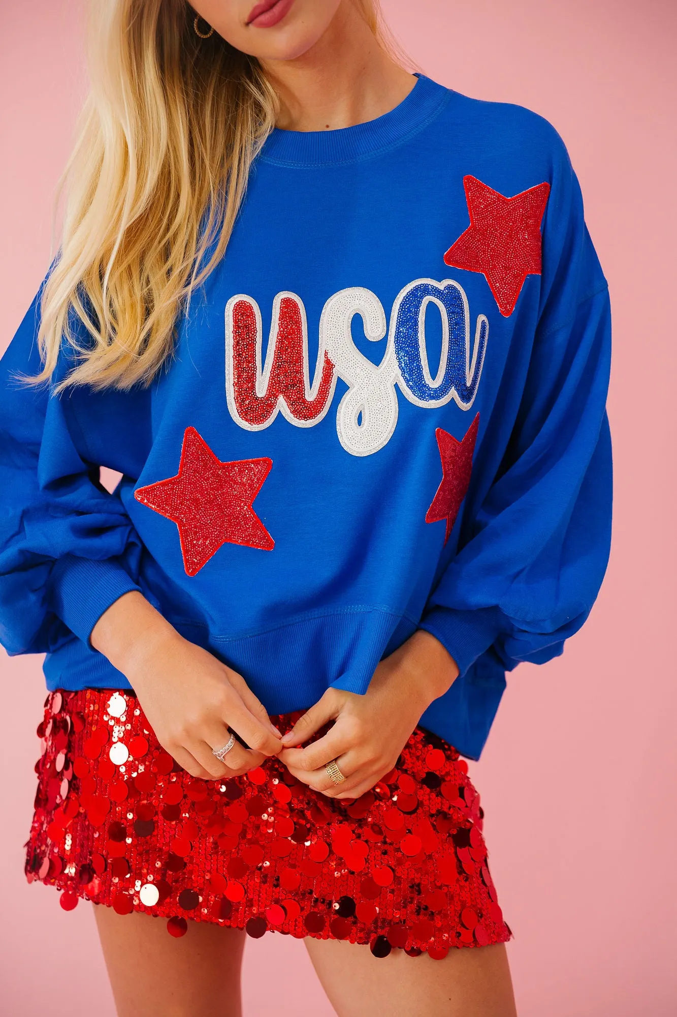 USA PATCH ROYAL PULLOVER