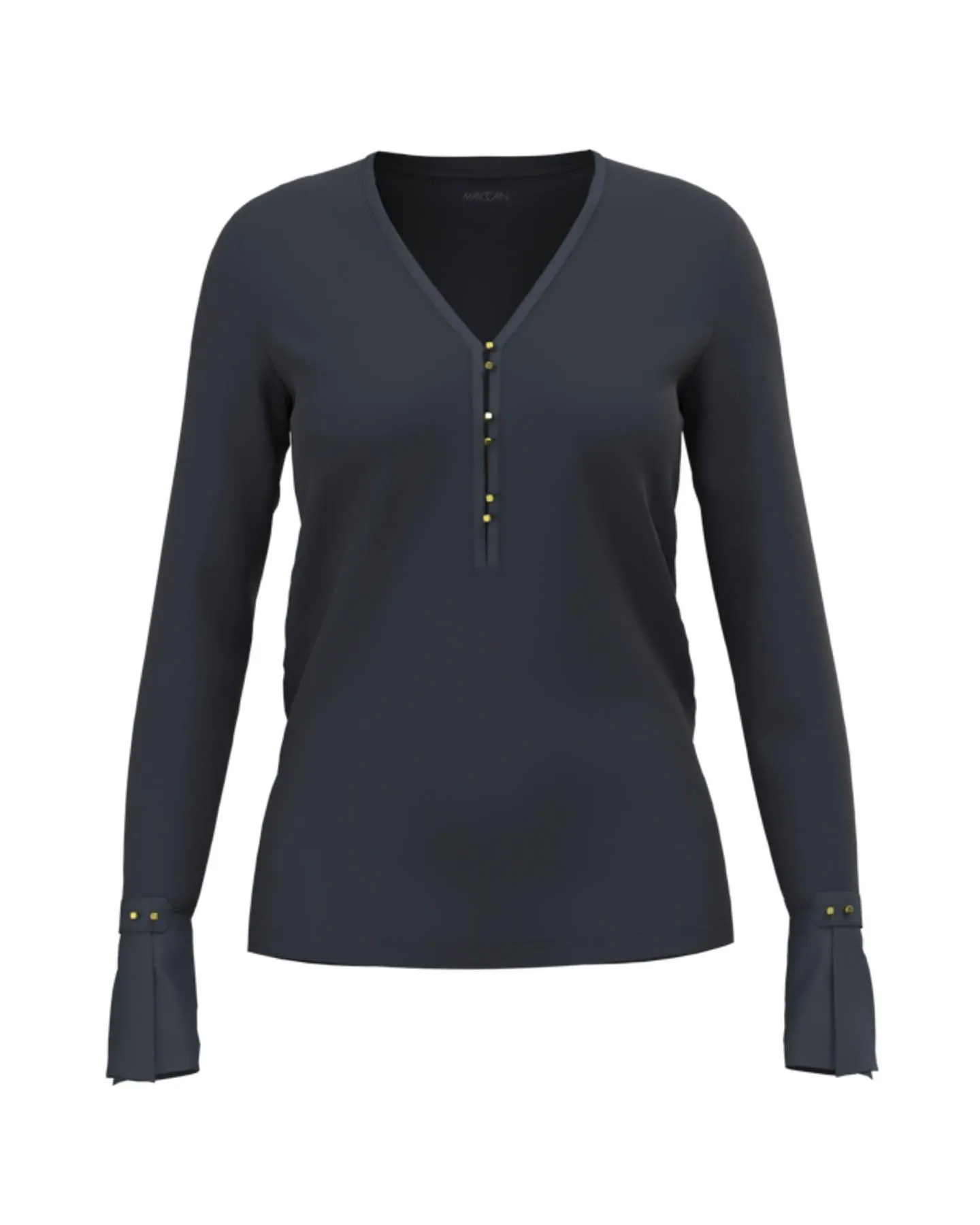 V-Neck Button Detail Top