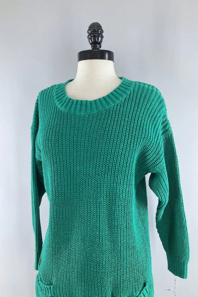 Vintage Emerald Green Sweater