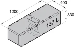 WATER, WASTE WATER OR DIESEL TANK 137 Litre VETUS