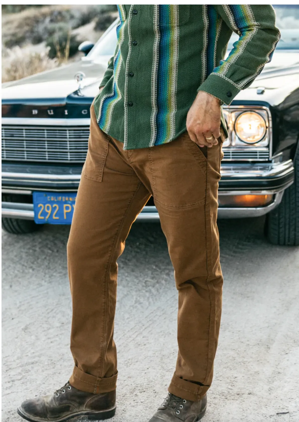 Whiskey Stretch Oxford Fatigue Pant by Hiroshi Kato