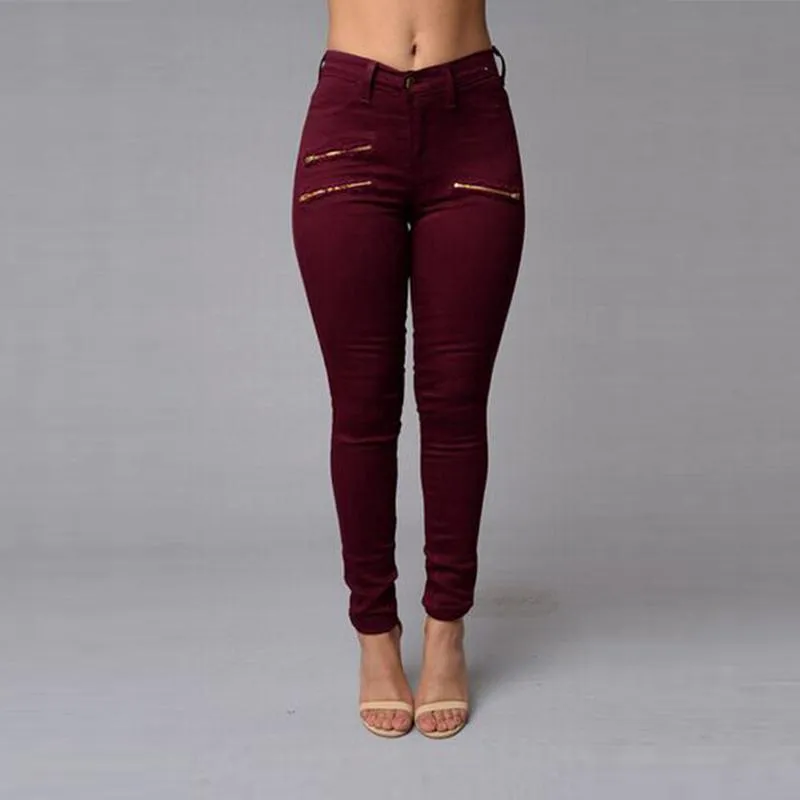 Wine Red Ankle Length Pants