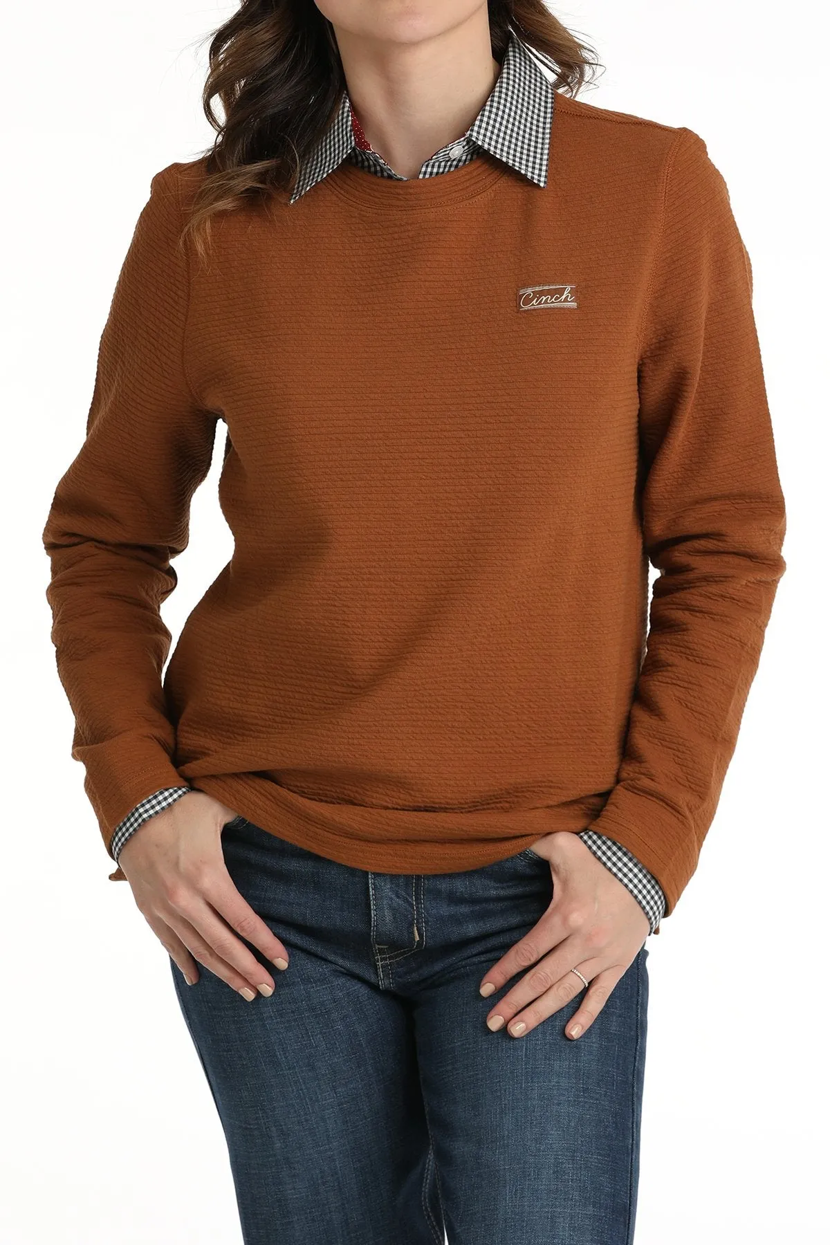 Women's Cinch Copper Pullover Long Sleeve Shirt